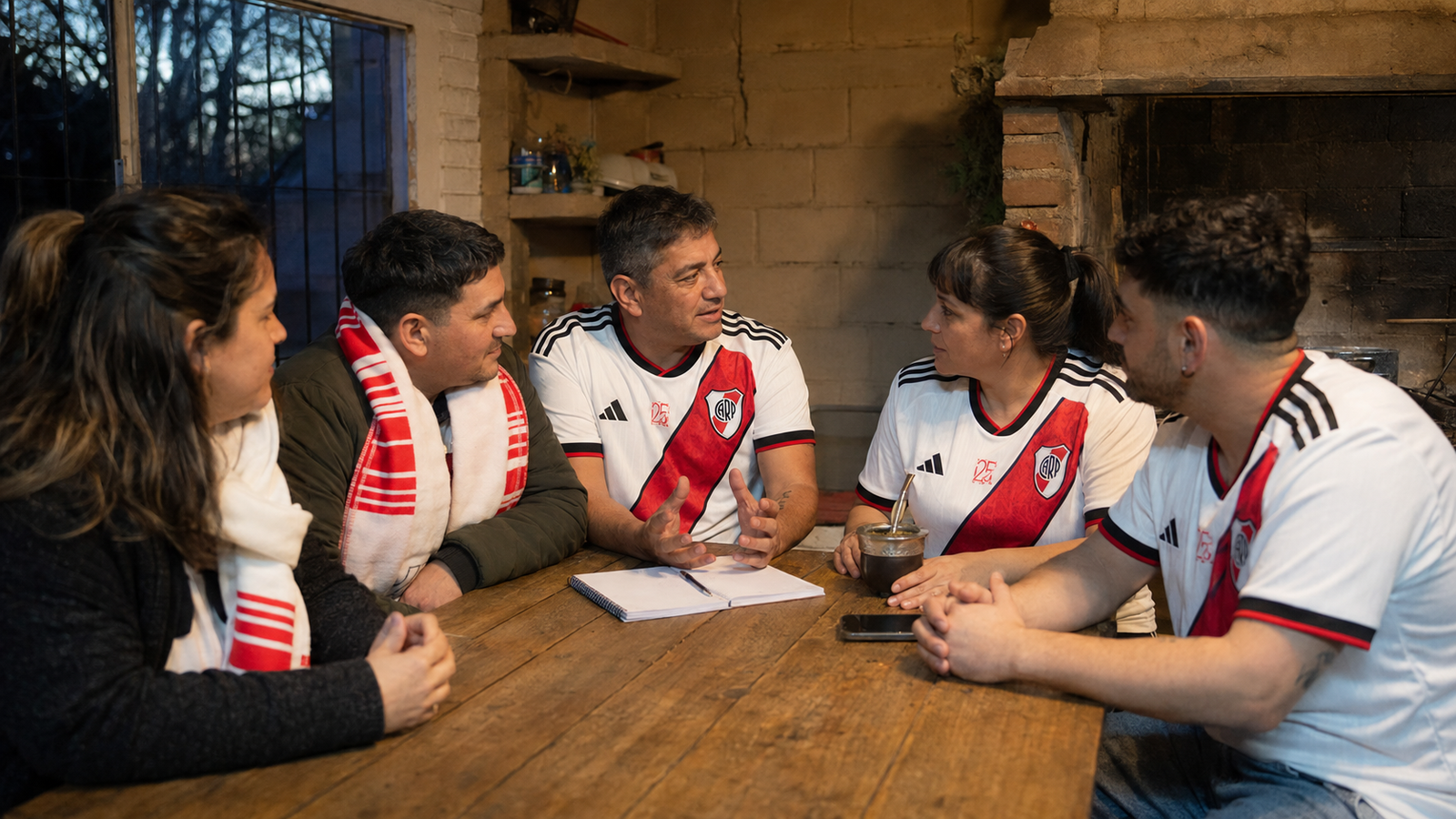 Hinchas de River organizan la creación de una peña en Sarmiento.