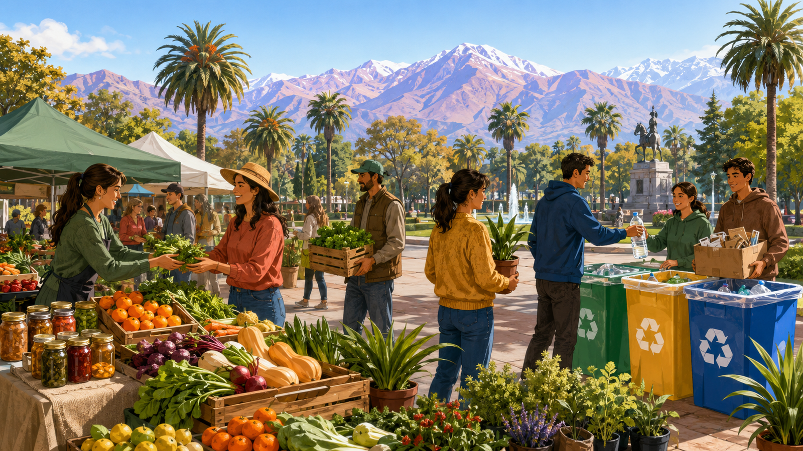 Feria Cambio Verde en el Parque de Mayo — imagen ilustrativa generada con IA