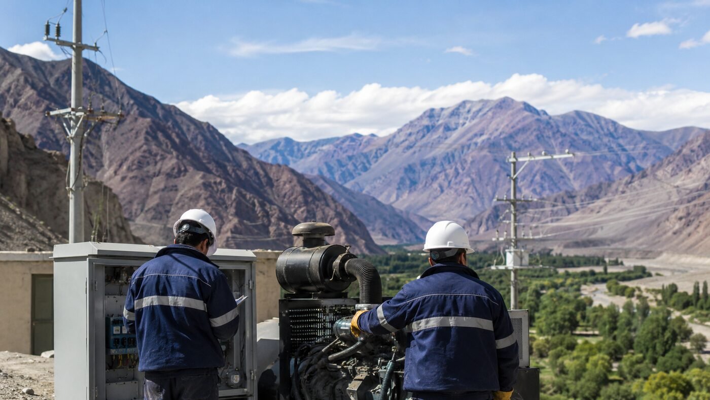 Revisión del servicio eléctrico en Calingasta — imagen ilustrativa generada con IA