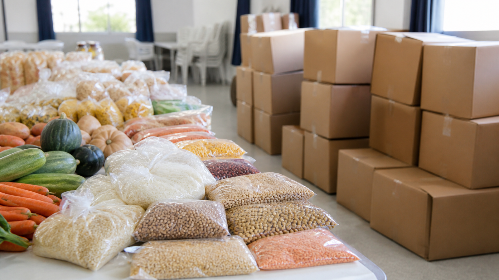 Alimentos sin gluten incluidos en una asistencia alimentaria para personas celíacas