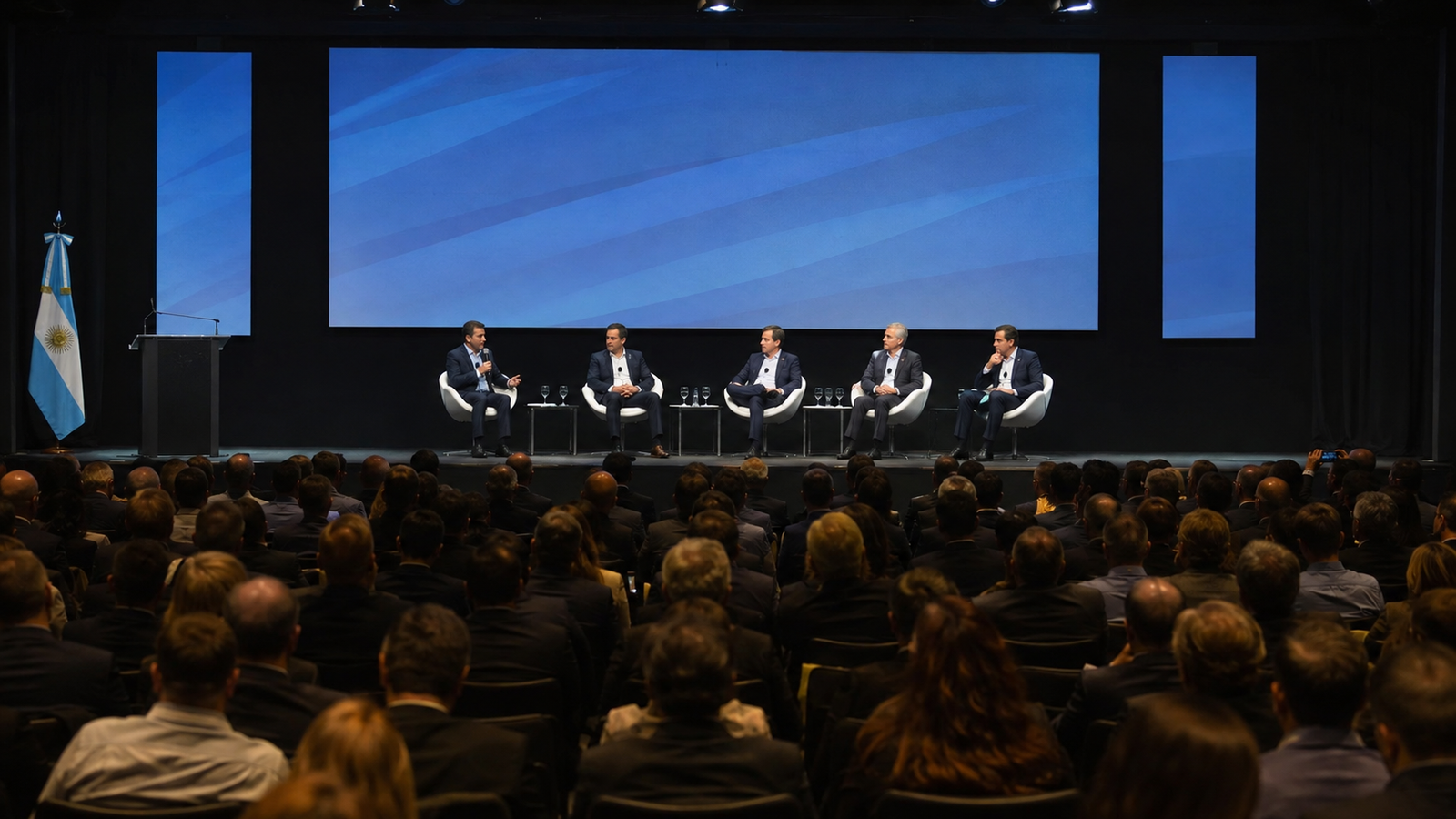 Panel de gobernadores sobre inversión y desarrollo, imagen ilustrativa generada con IA.