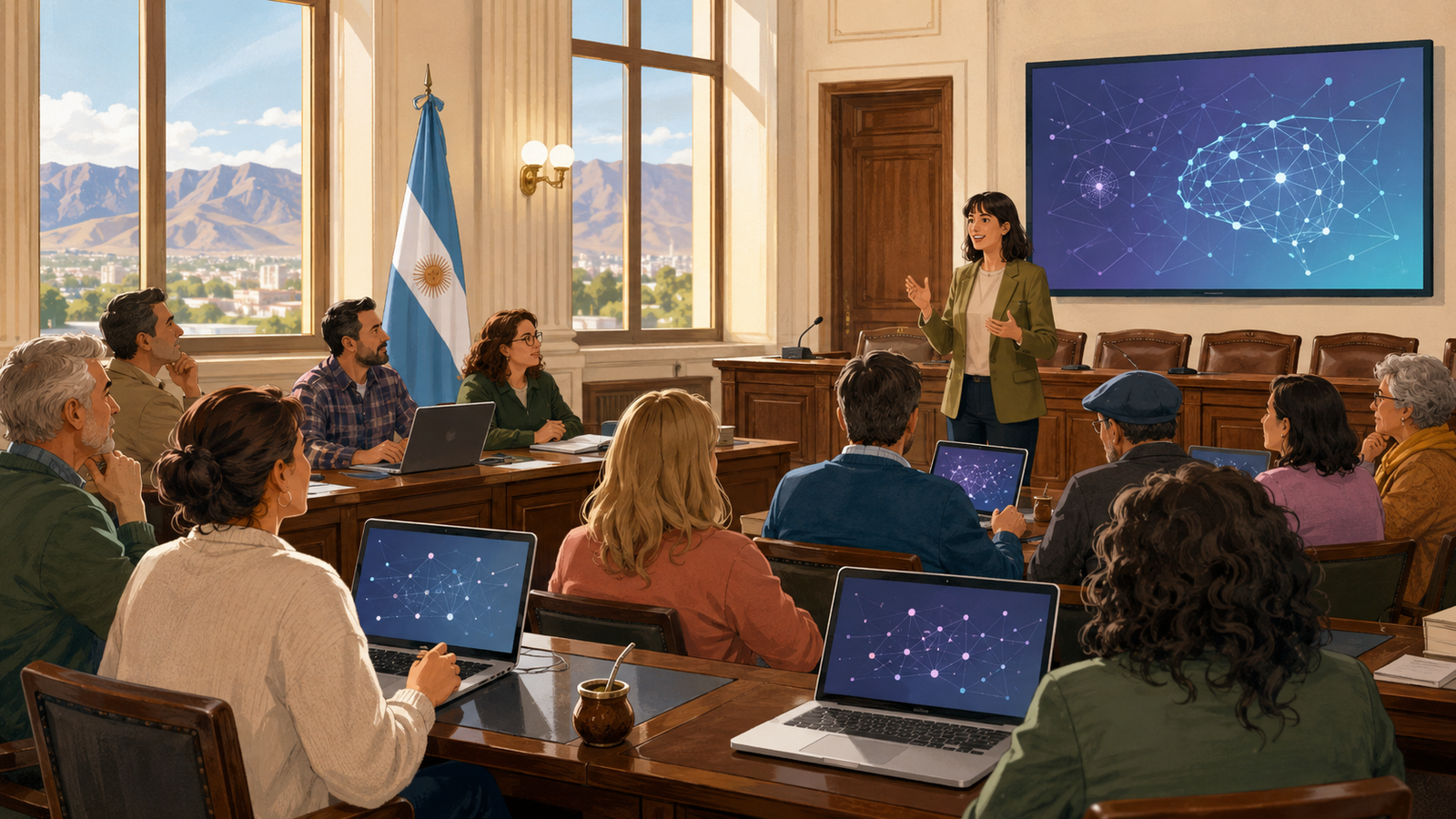 Capacitación de inteligencia artificial para cooperativas — imagen ilustrativa generada con IA