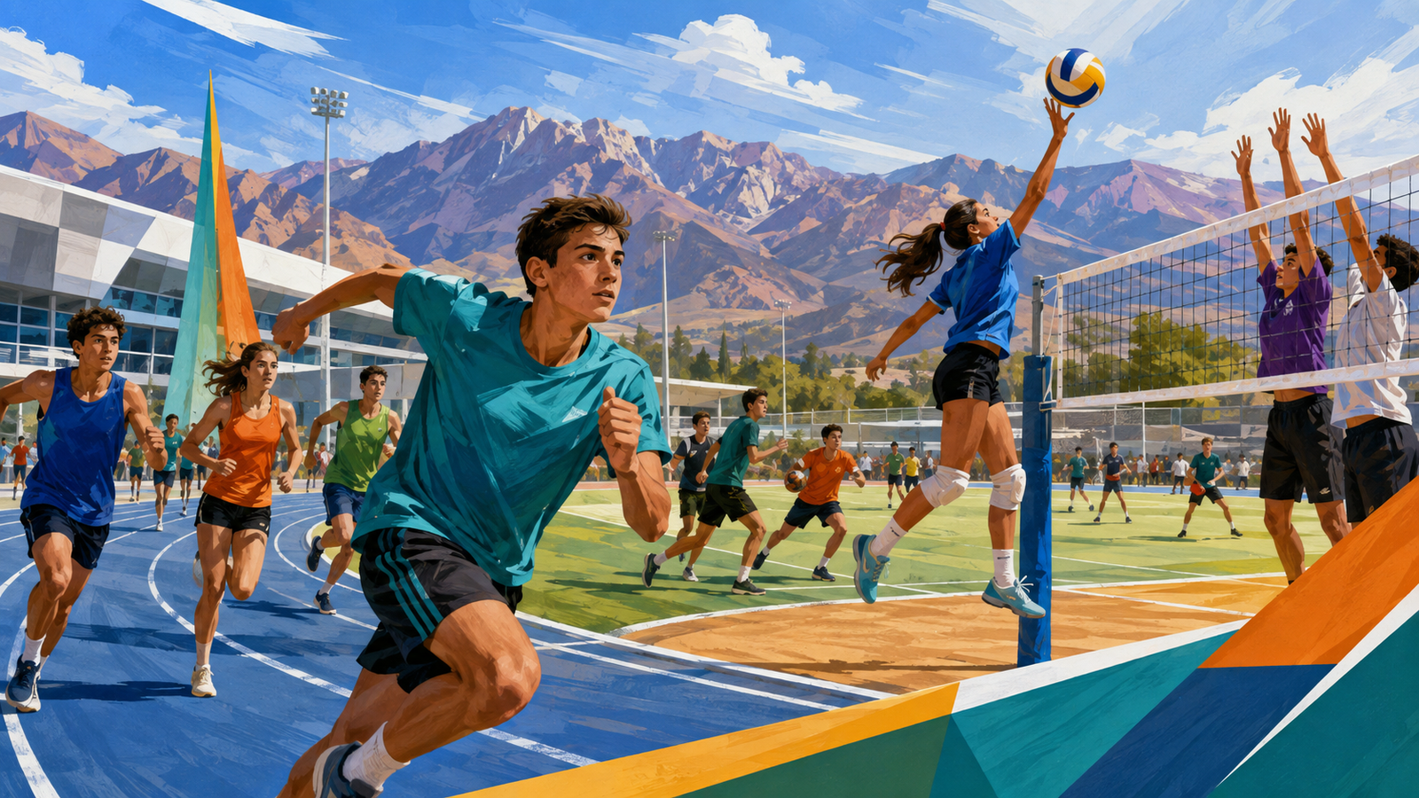Deportistas sanjuaninos en los Juegos Evita — imagen ilustrativa generada con IA
