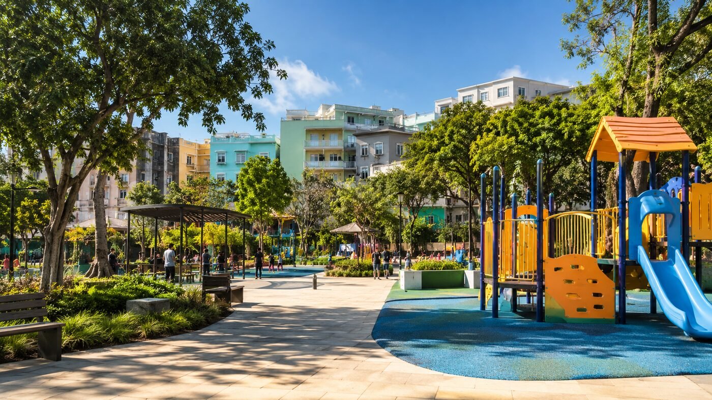 Parque Belgrano renovado — imagen ilustrativa generada con IA
