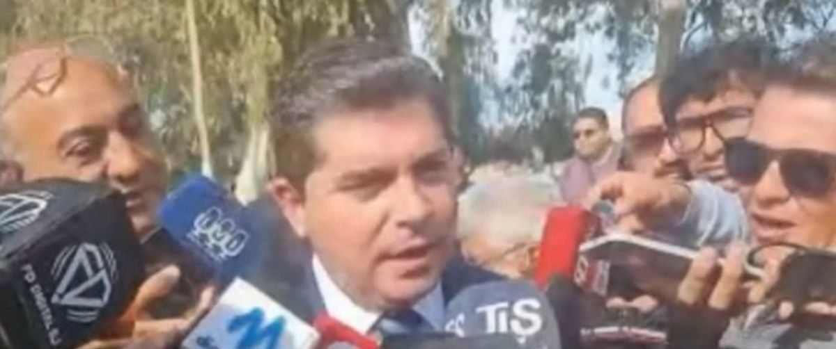 Marcelo Orrego durante una actividad oficial en Rivadavia