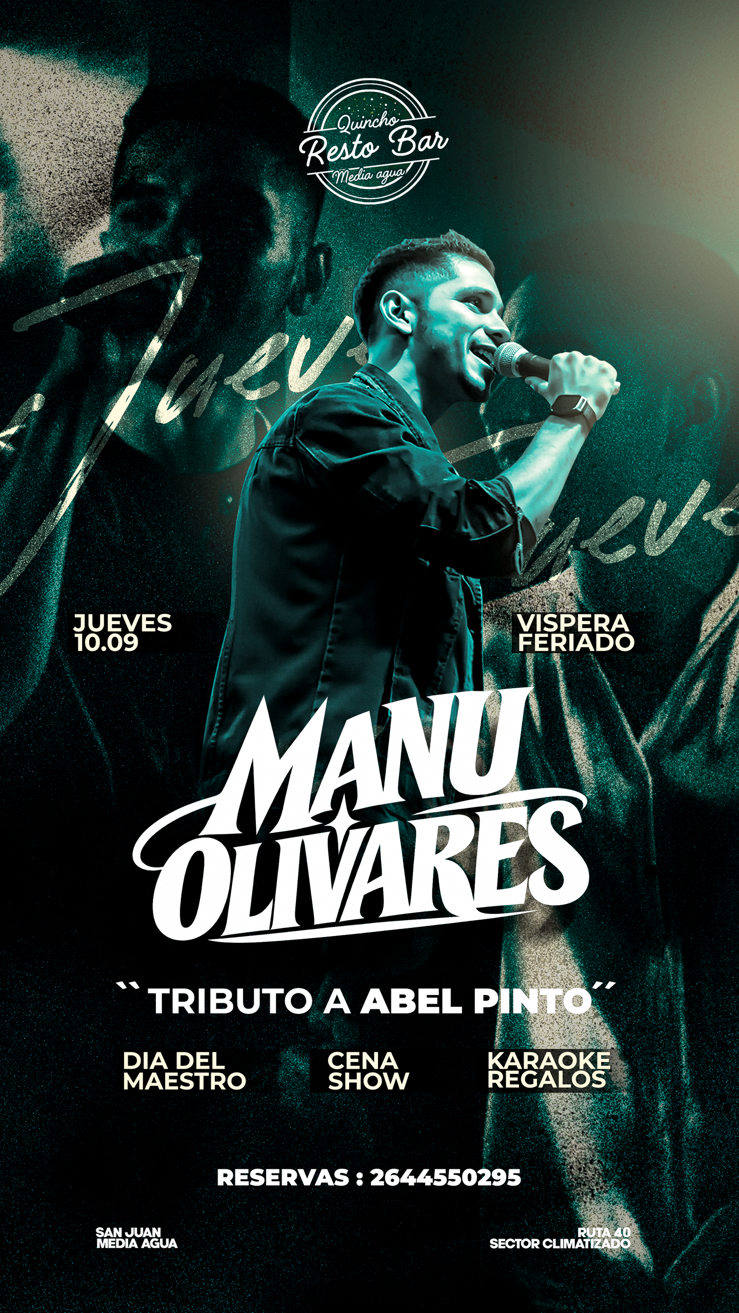 ¡Cena show GRATIS para docentes en Media Agua! El Quincho Restobar celebra el Día del Maestro con música en vivo