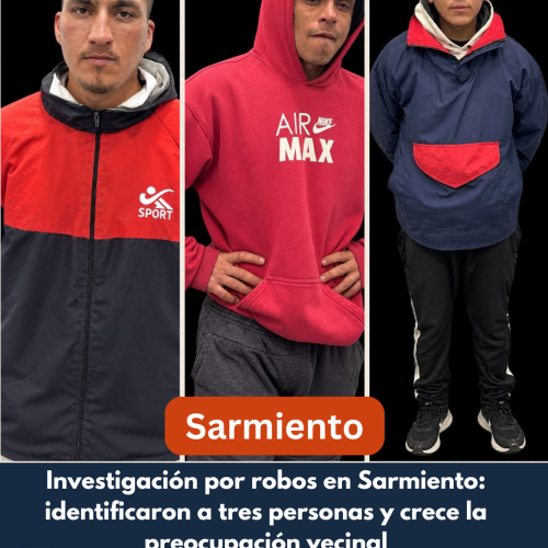 Investigación por robos en Sarmiento: identificaron a tres personas y crece la preocupación vecinal