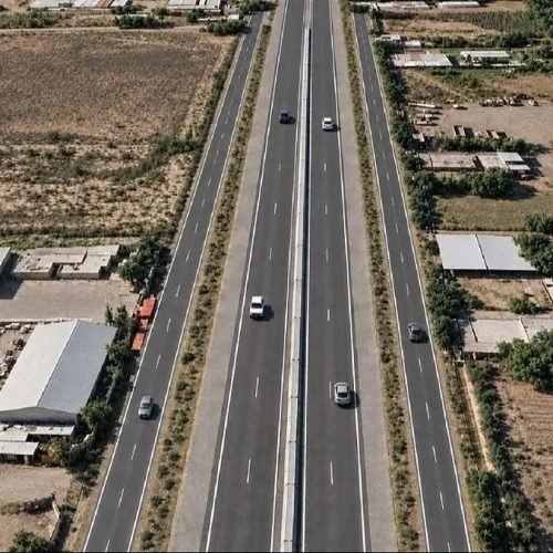 Autopista en el Gran San Juan, vista aérea