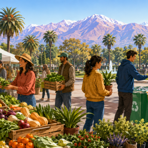 Feria Cambio Verde en el Parque de Mayo — imagen ilustrativa generada con IA