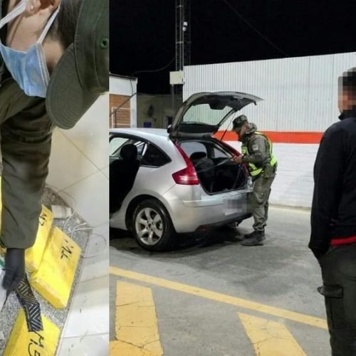 Procedimiento de Gendarmería en la Ruta 40, en Sarmiento, con paquetes secuestrados y un auto