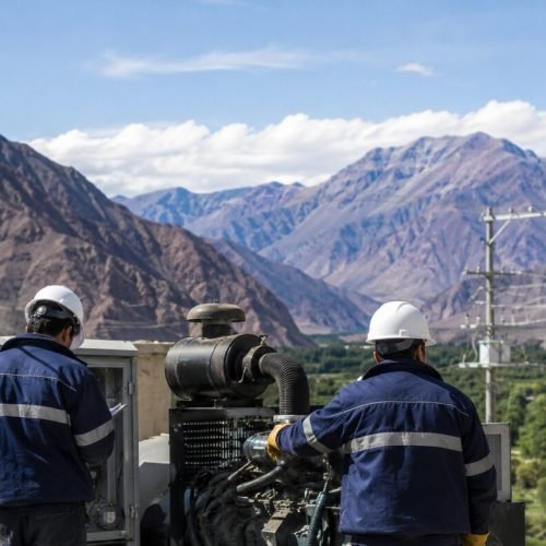 Revisión del servicio eléctrico en Calingasta — imagen ilustrativa generada con IA