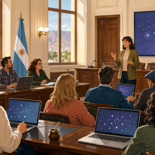 Capacitación de inteligencia artificial para cooperativas — imagen ilustrativa generada con IA