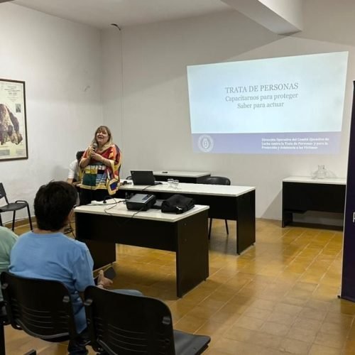 Capacitación institucional sobre prevención de la trata de personas en San Juan.
