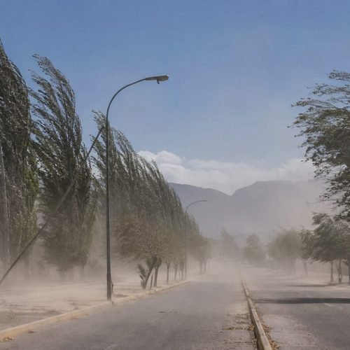 Viento fuerte en San Juan — imagen ilustrativa generada con IA